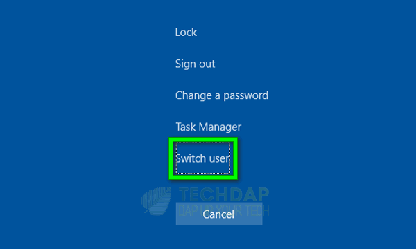 Switch User in Windows